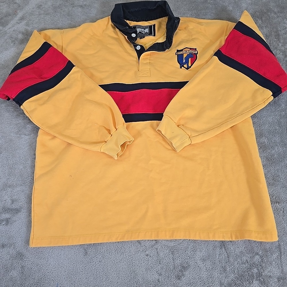 Kevingston Rugby Shirt Mens Large Multi-Color Longsleeve Ecuador Sportswear‎